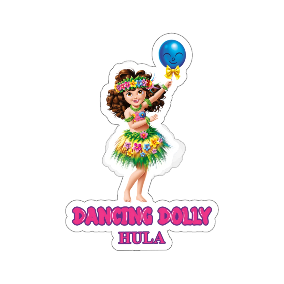 Dancing Dolly Hula Sticker